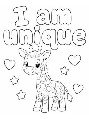 Positive Words of Affirmation for Kids Coloring Book
