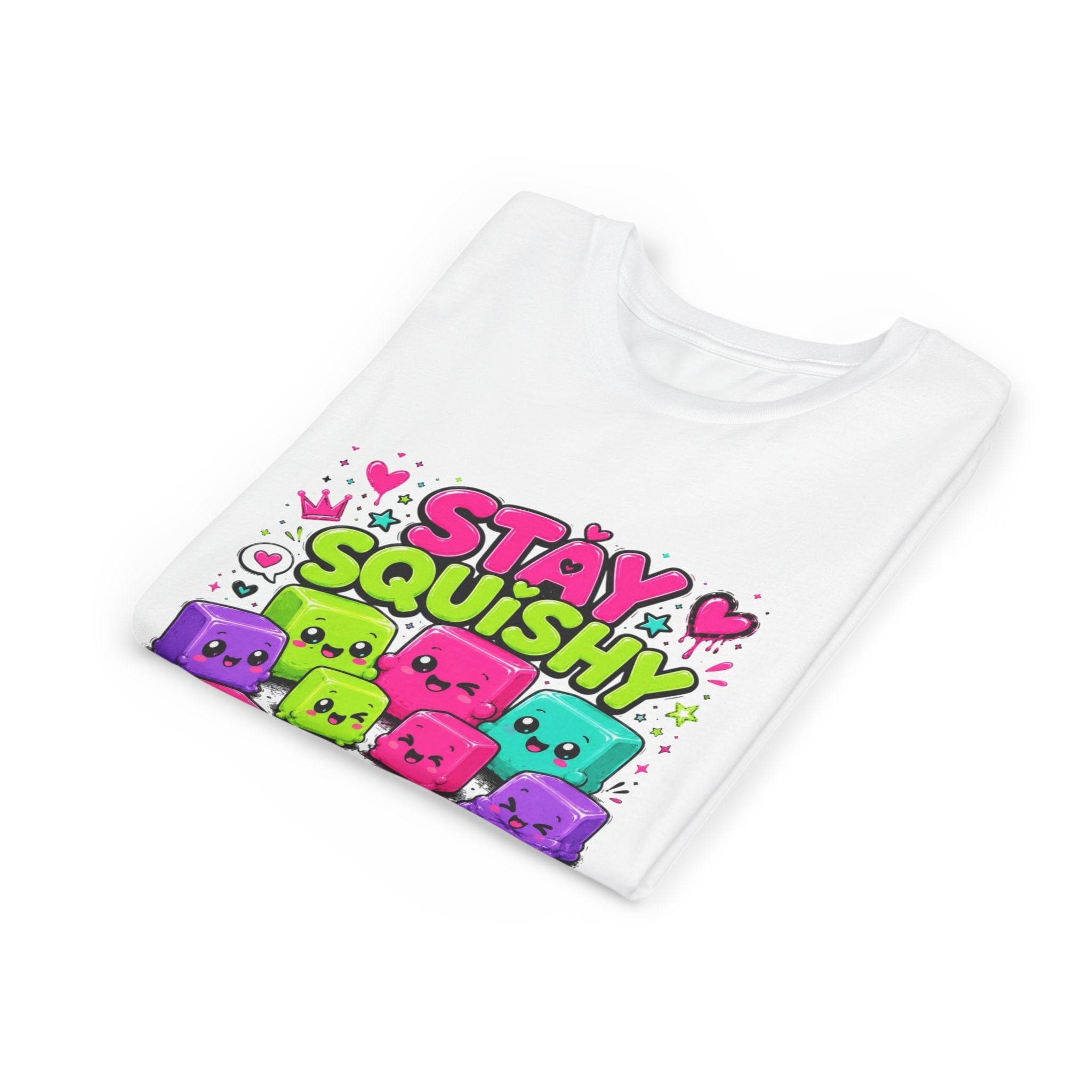 Stay Squishy Cute Youth Tee, Squishy Lovers Tee, Squishy Gift, Girl Birthday Gift, Colorful Kawaii Graphic