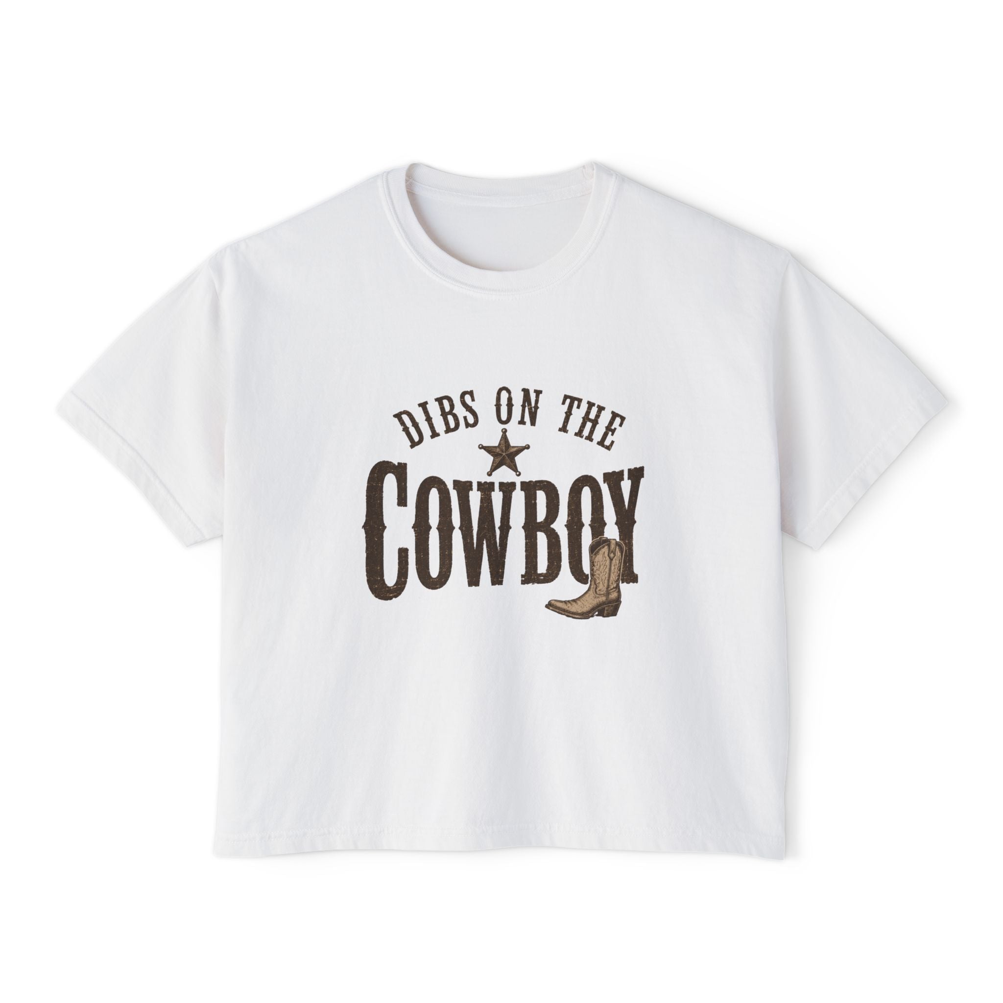 Dibs on the Cowboy Tee | Western boot graphic, star ranch style