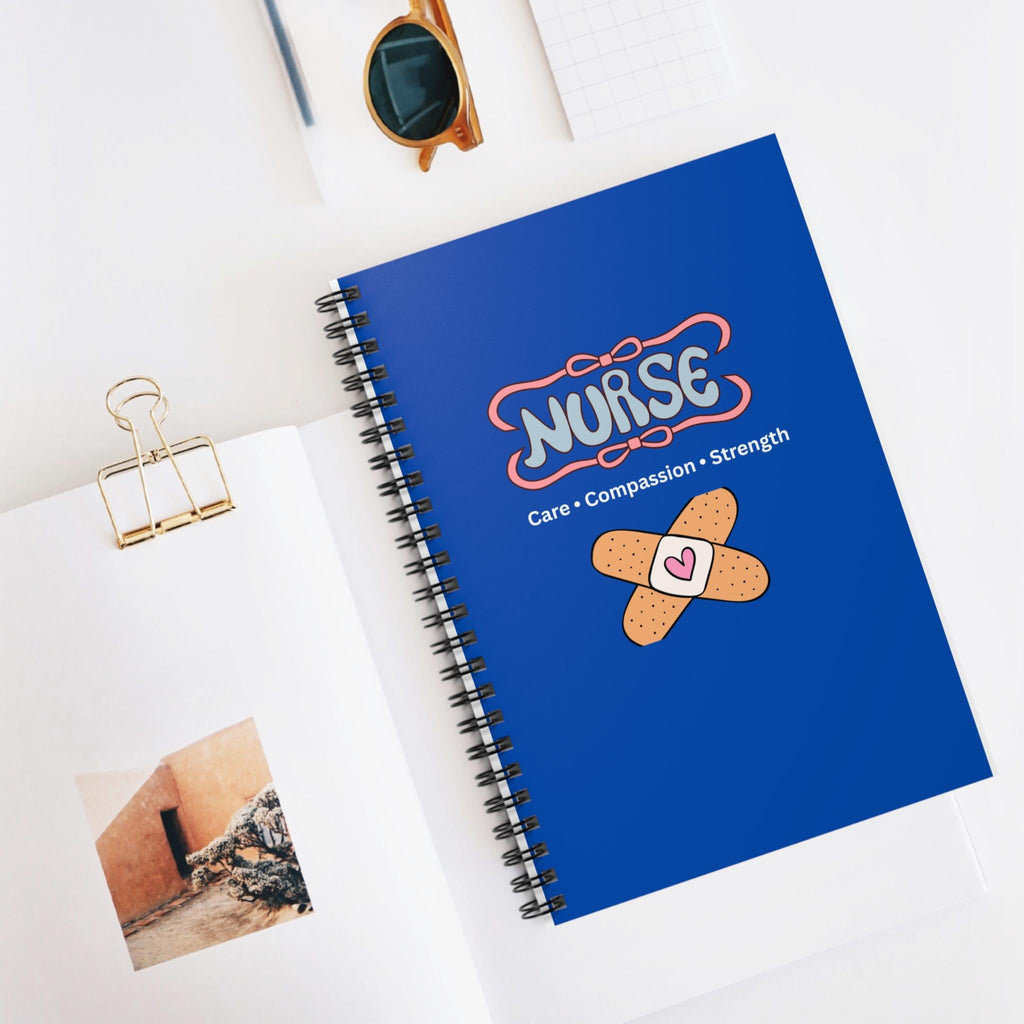 Nurse Care Compassion Strength Spiral Notebook | Ruled Journal