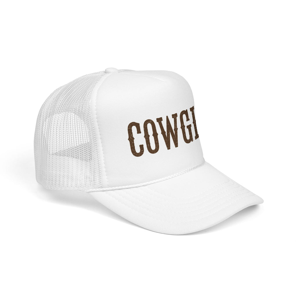 Cowgirl boot lettering Foam Trucker Hat | Western cowgirl cap