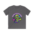 Born to Explore Alien Skateboard Kids Tee | Space Skateboarder, Neon Planet Design