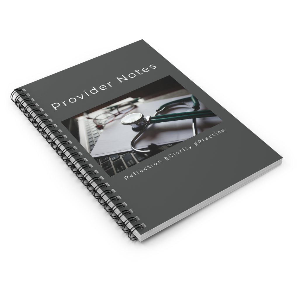 Provider Notes Spiral Notebook | Medical Stethoscope Desk Photo, Ruled Journal