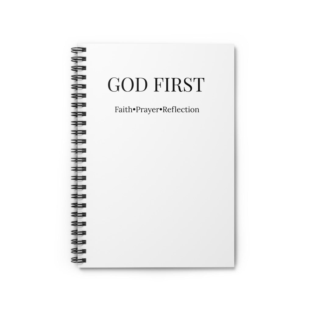 God First Faith Prayer Reflection Spiral Notebook | Ruled Journal