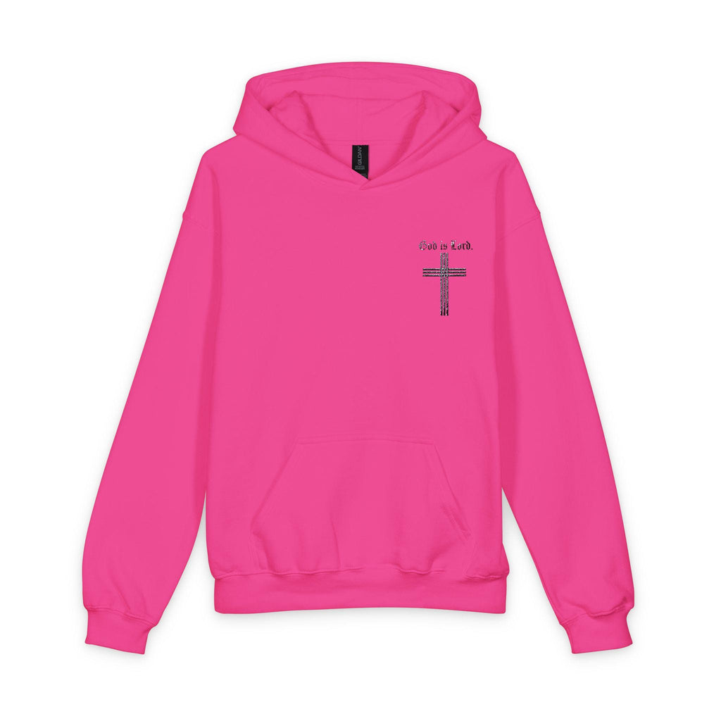 Jesus Cross Youth Hoodie | Small Chest Cross Graphic, Faith Design