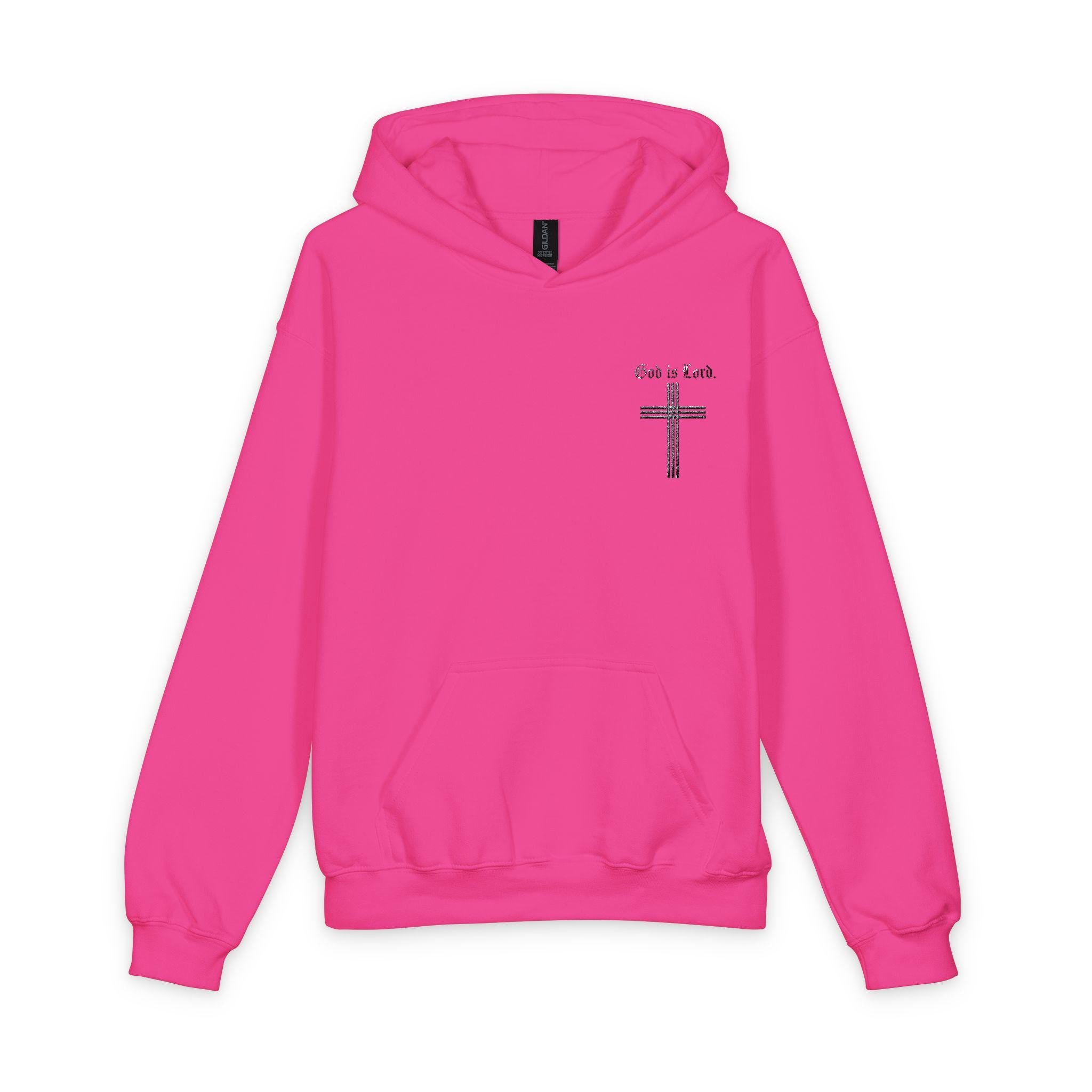Jesus Cross Youth Hoodie | Small Chest Cross Graphic, Faith Design