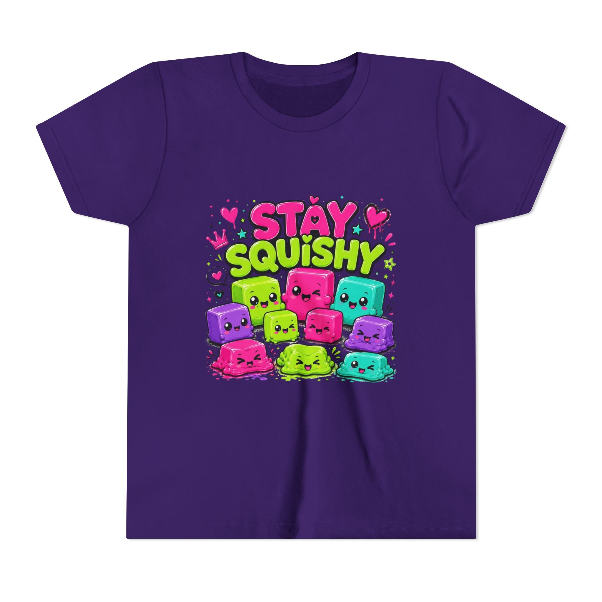 Stay Squishy Cute Youth Tee, Squishy Lovers Tee, Squishy Gift, Girl Birthday Gift, Colorful Kawaii Graphic