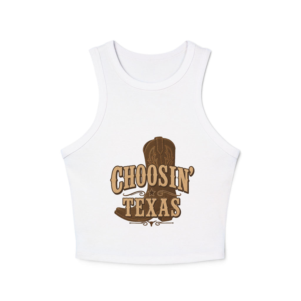 Choosein' Texas Tank Top | Western Cowboy Boot Graphic