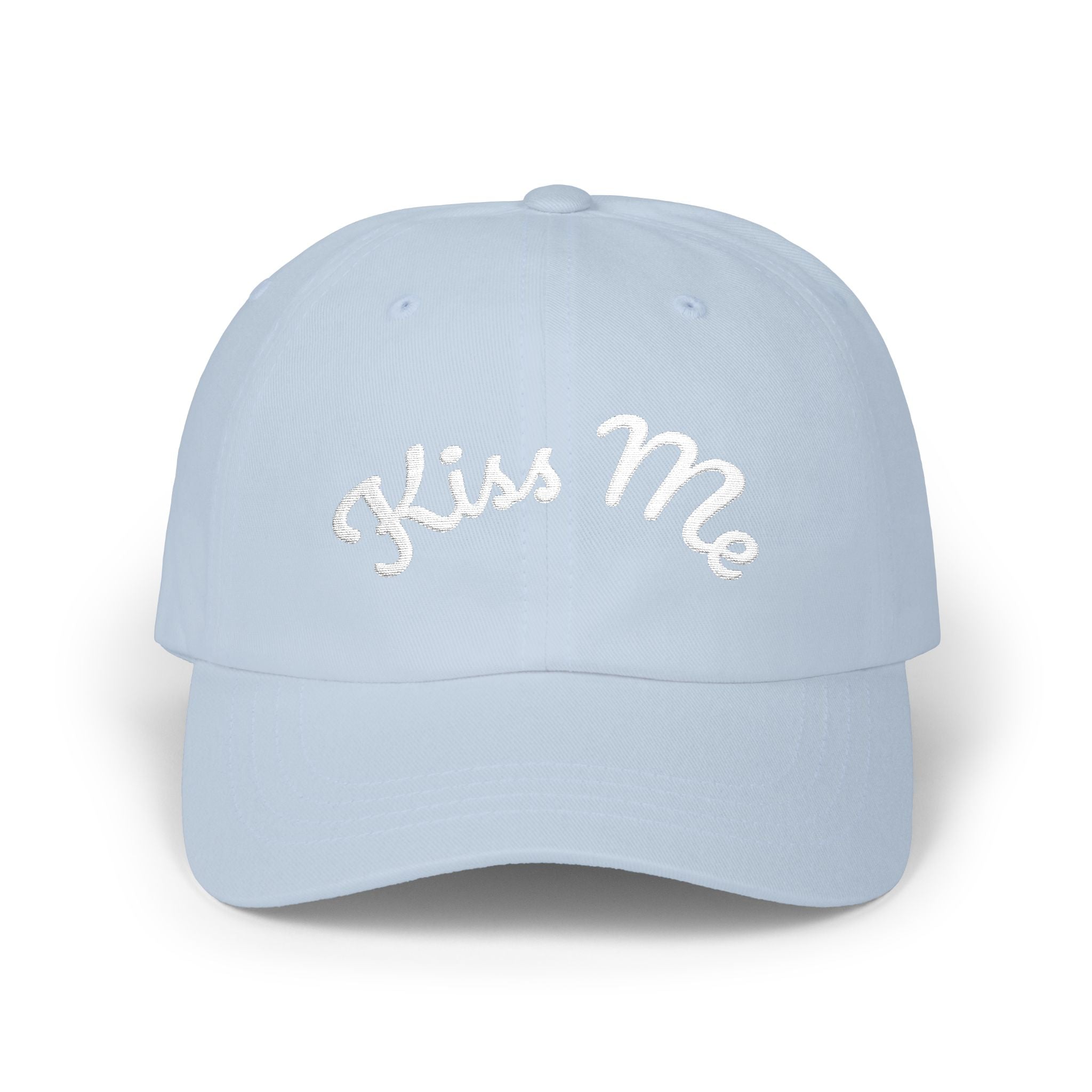 Kiss Me Classic Dad Cap | Embroidered Script Baseball Hat