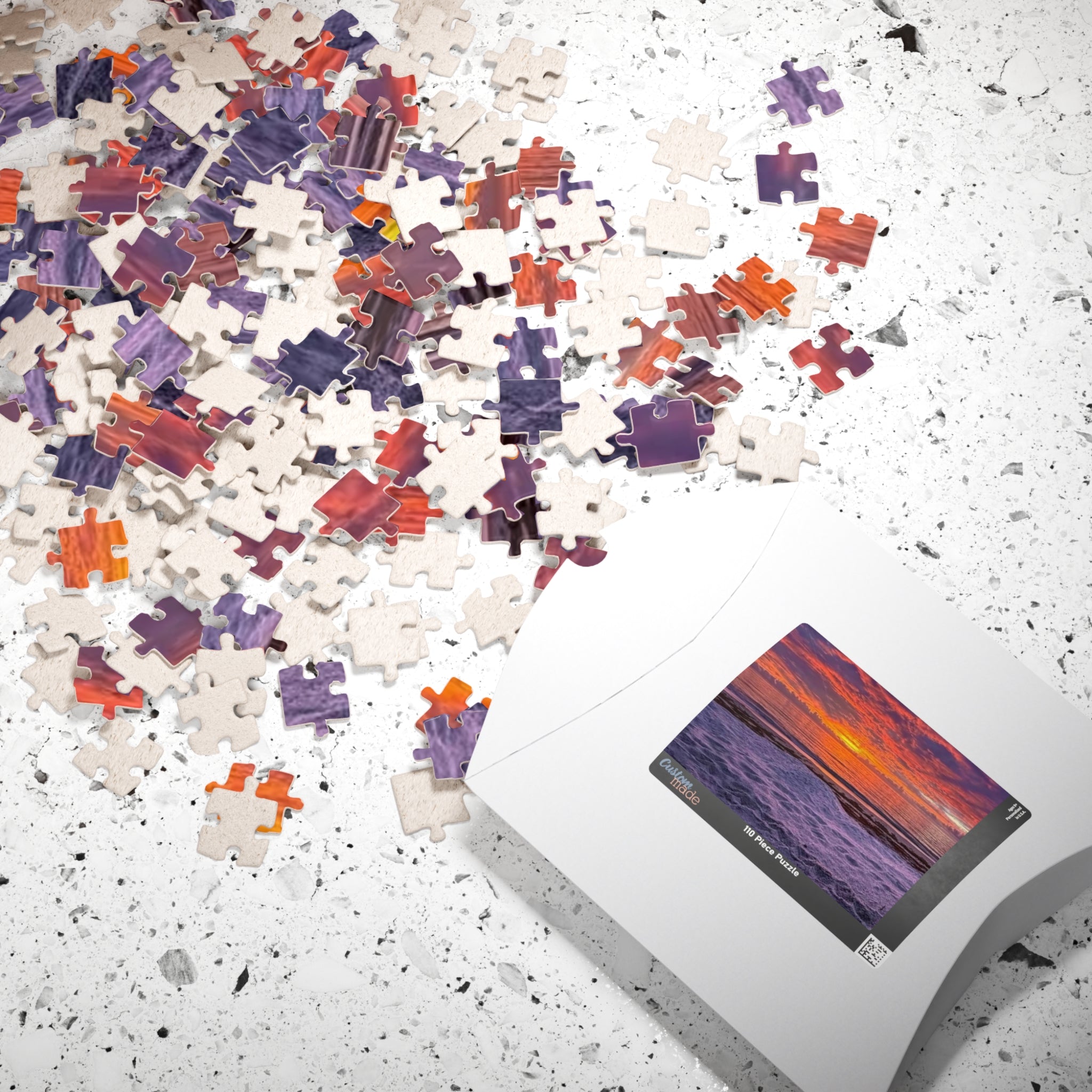 Sunset Beach Horizon Puzzle | Seaside Sunset Jigsaw Puzzle