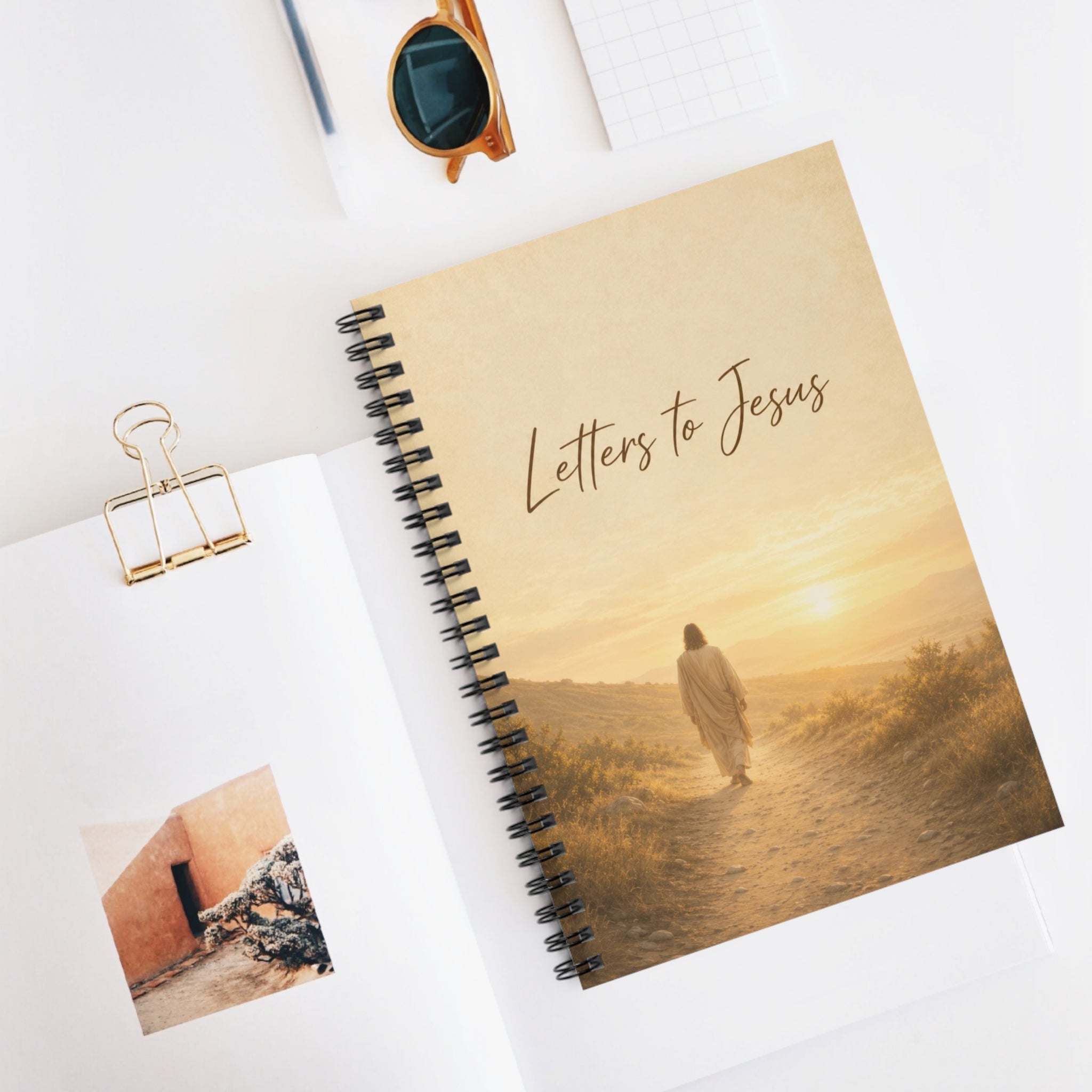 Letters to Jesus Spiral Notebook, Christian Journal with Sunrise Cover, Ruled Notebook, Faith Journal, Jesus Follower Notebook