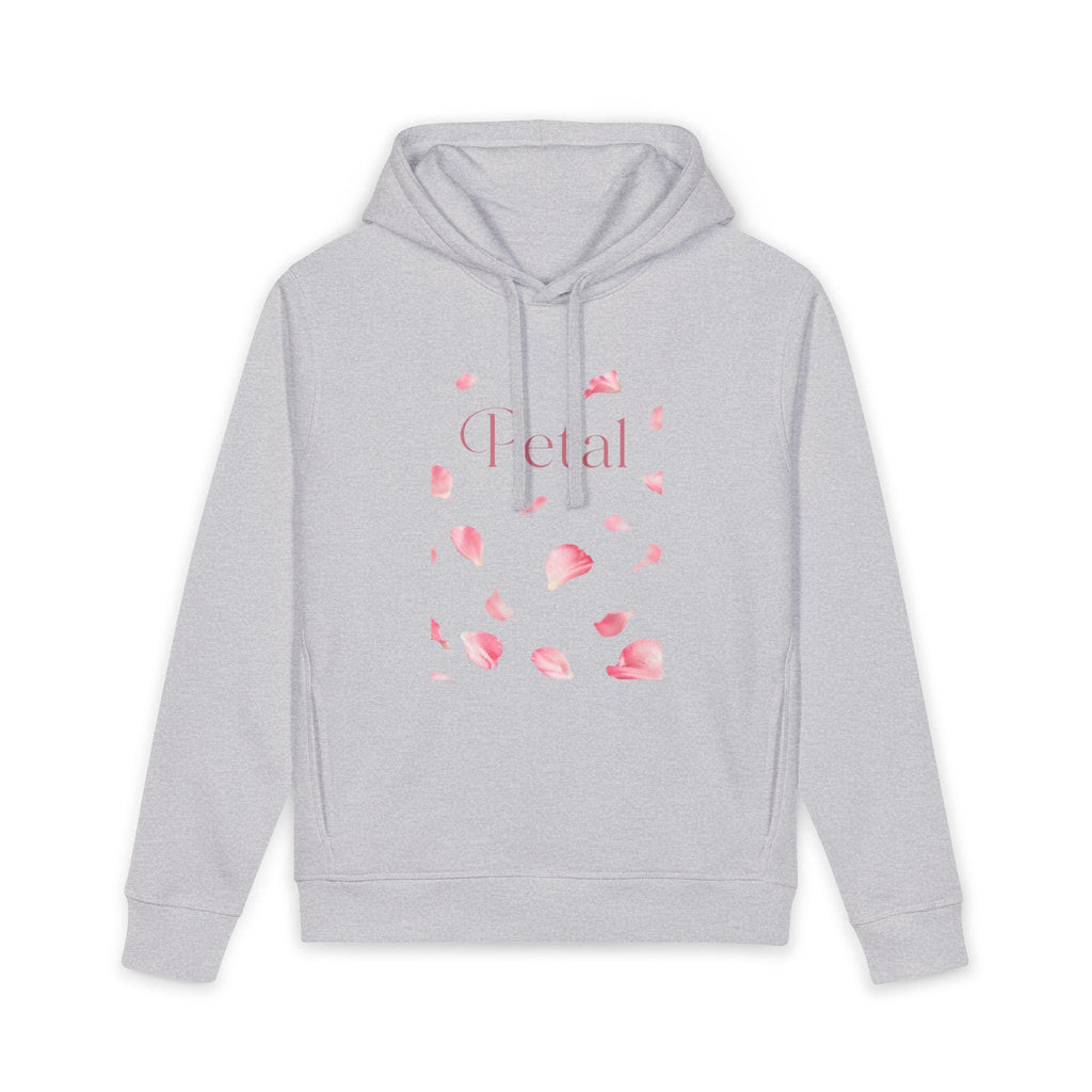 Petal Print Hoodie | Pink Rose Petals Graphic, Music Inspired Print