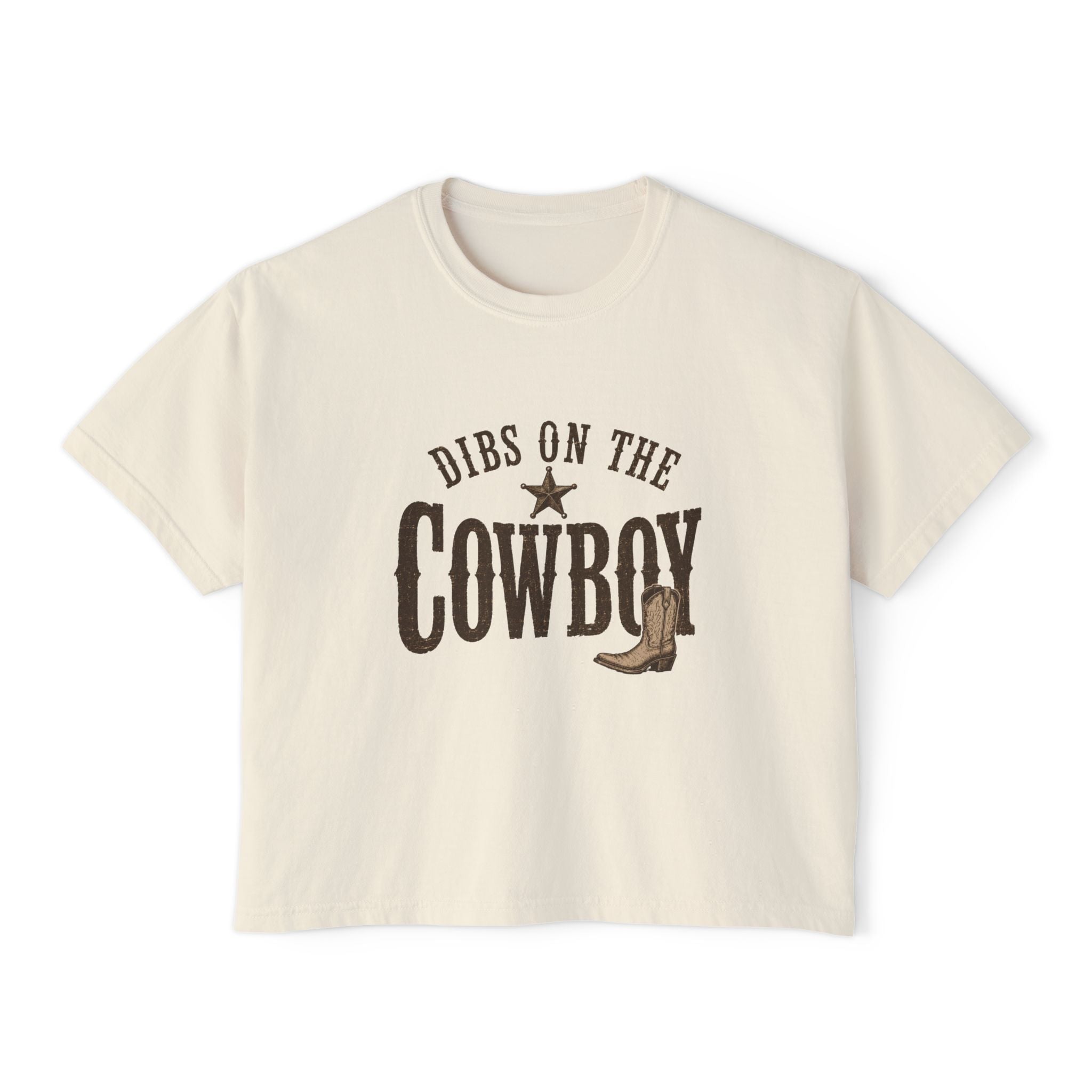 Dibs on the Cowboy Tee | Western boot graphic, star ranch style