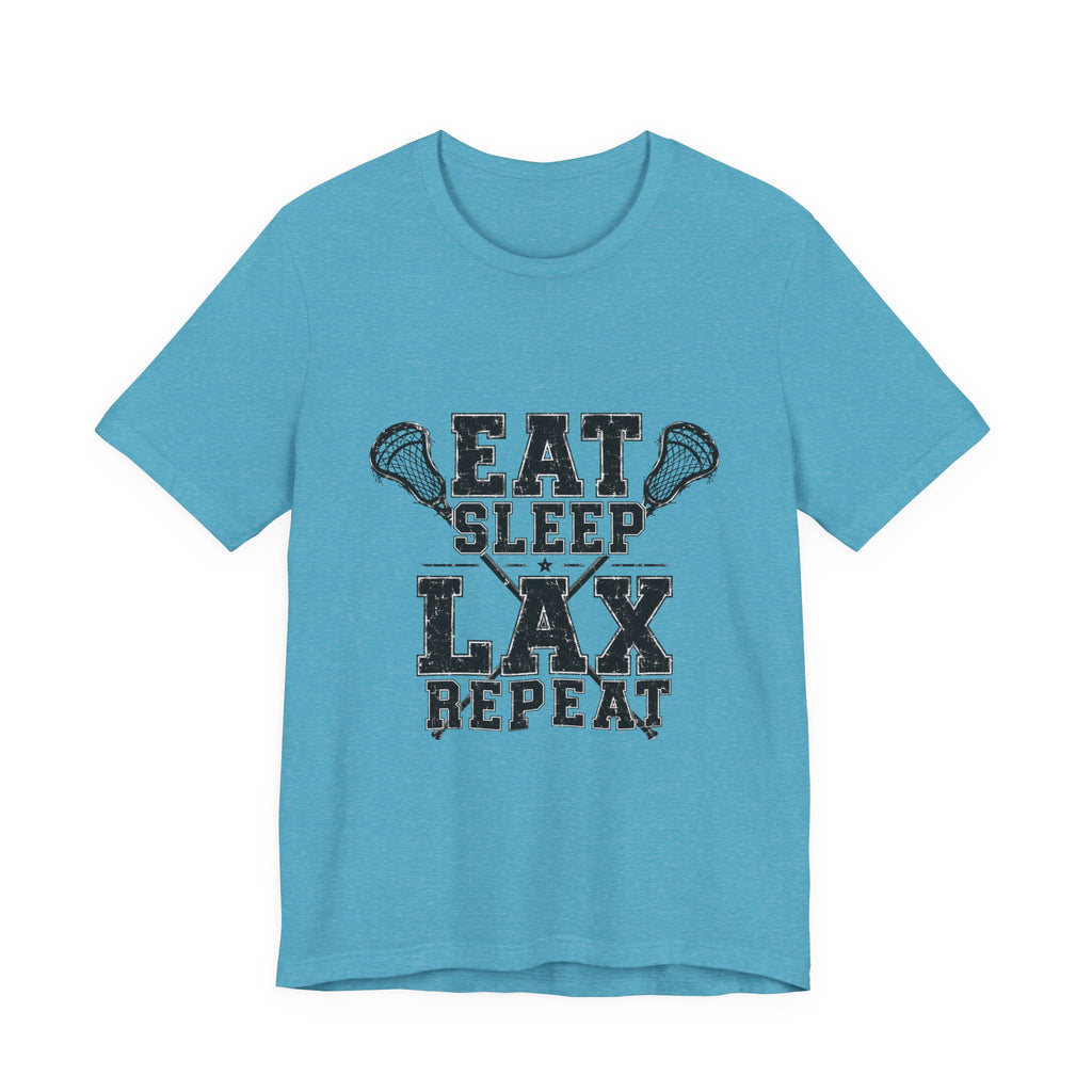 Eat Sleep LAX Repeat Lacrosse Tee, Lacrosse Shirt, Sports Tee, College Tee, High School Sports T-Shirt, Lacrosse Gift