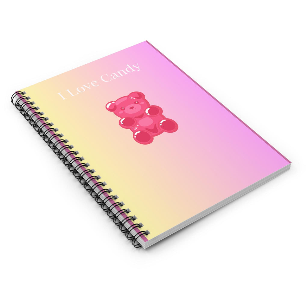 I Love Candy Gummy Bear Spiral Notebook | Ruled Journal