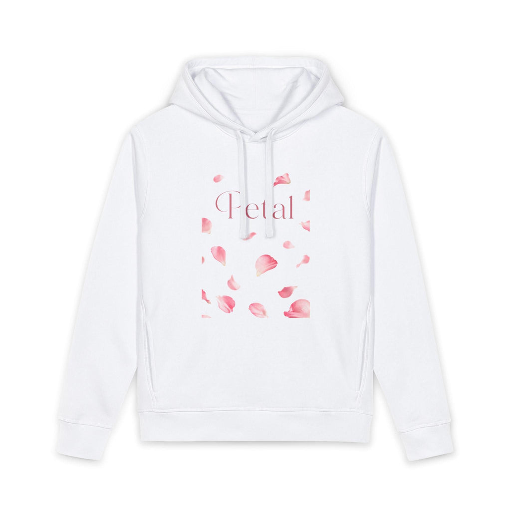 Petal Print Hoodie | Pink Rose Petals Graphic, Music Inspired Print