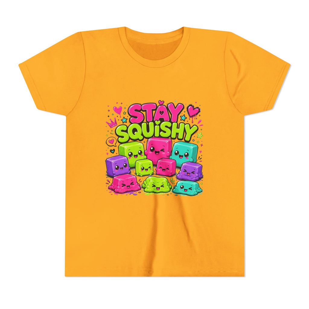Stay Squishy Cute Youth Tee, Squishy Lovers Tee, Squishy Gift, Girl Birthday Gift, Colorful Kawaii Graphic