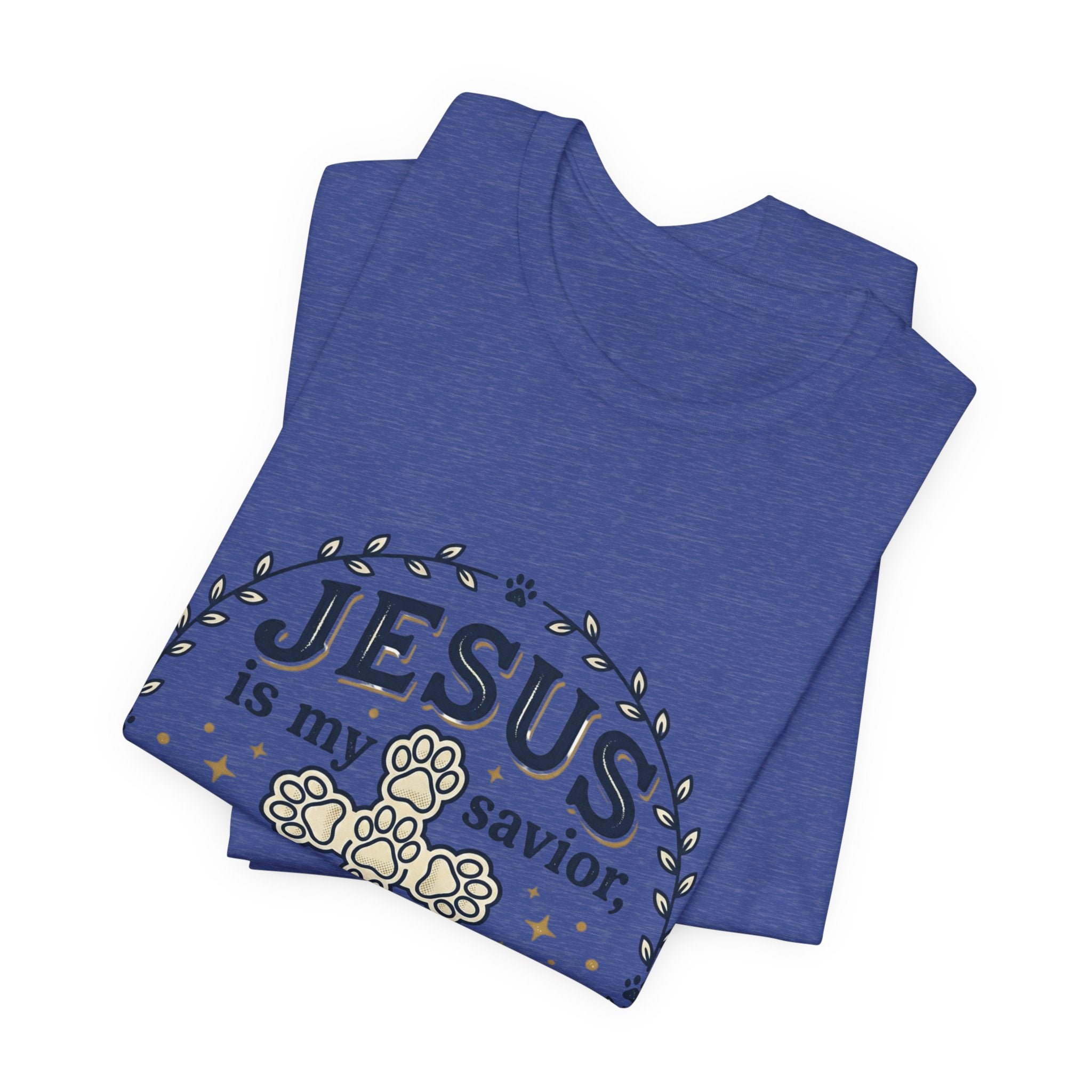 Jesus is my Savior Cats are my Therapy T-Shirt | Faith Cat Tee