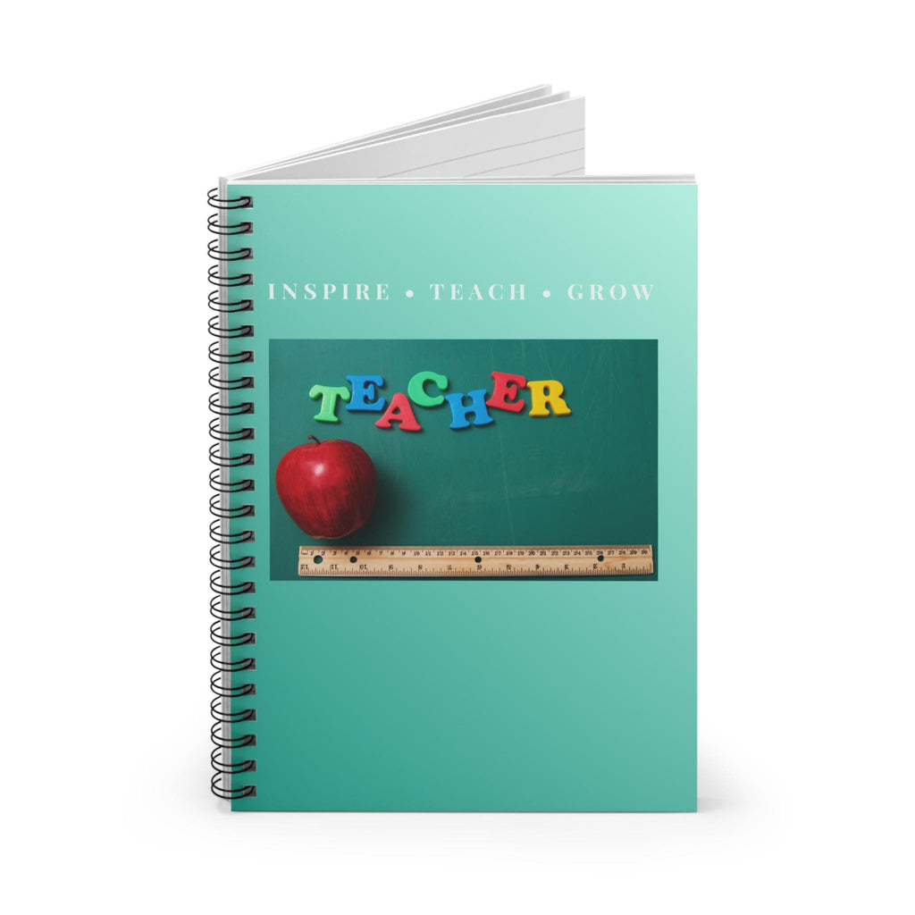 Teacher Apple Chalkboard Notebook | Spiral Ruled Journal