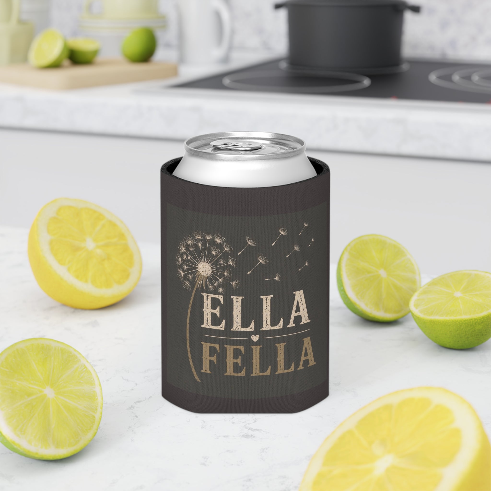 Ella Fella Dandelion Can Cooler | Floral Can Cooler, Beverage Sleeve