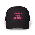 Coffee and Jesus Dad Cap | Christian Hat, Embroidered Script