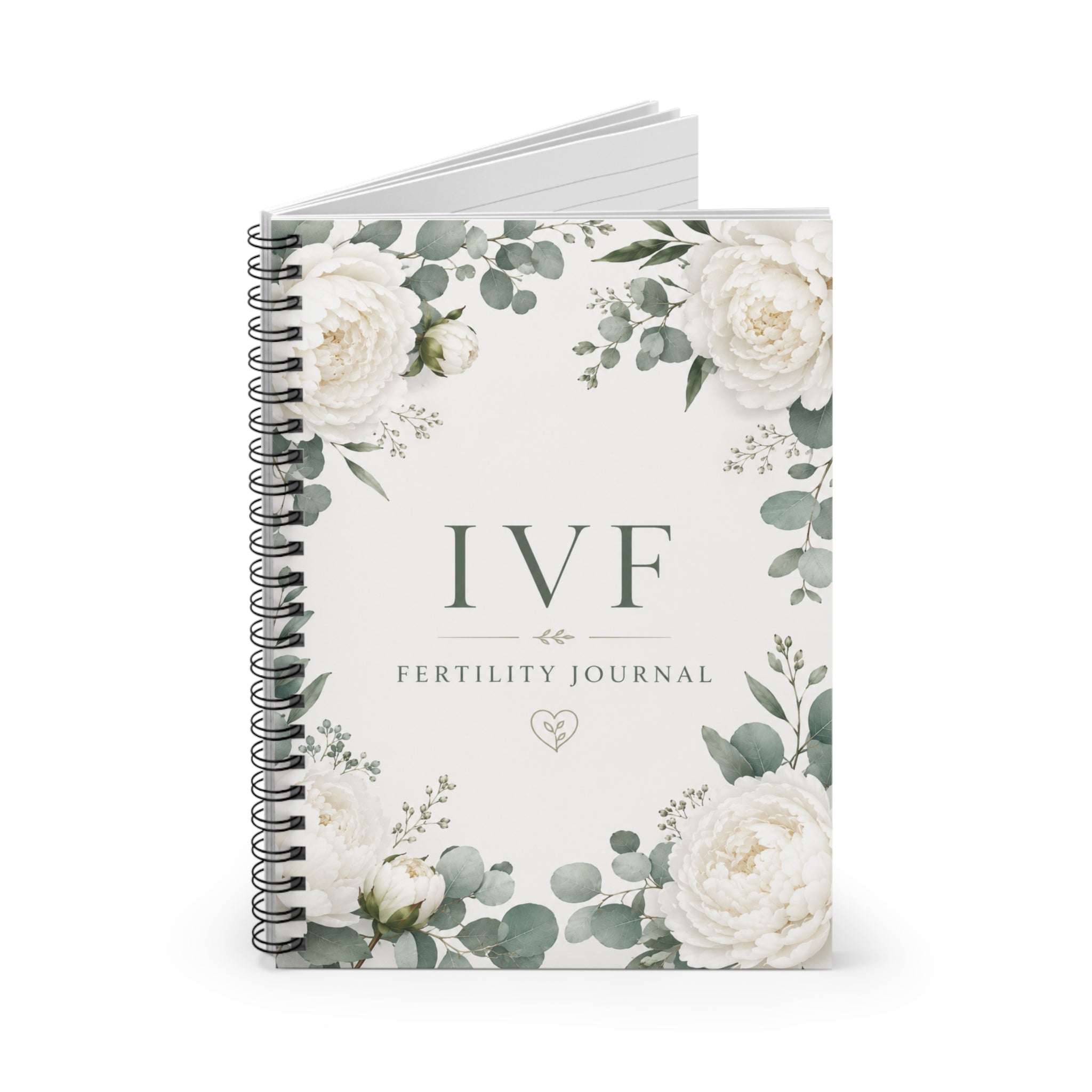 IVF Fertility Journal, Prenancy Journey Spiral Notebook, IVF Gift for Women, Fertility Treatment Planner, Floral Notebook