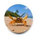 Crab Beach Acrylic Wall Clock , Tropical Coastal Decor for Home & Beach House, Beach House Gift, Beach Lovers Gift