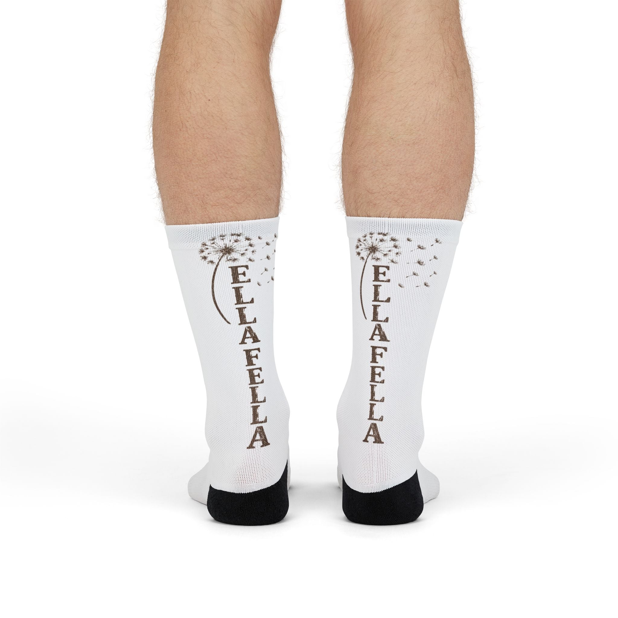 Monogram Crew Socks, Ella Fella, Text Vertical, Men's Socks, Sock Gift, Unique Gift, Country Music Lovers, Concert Gear