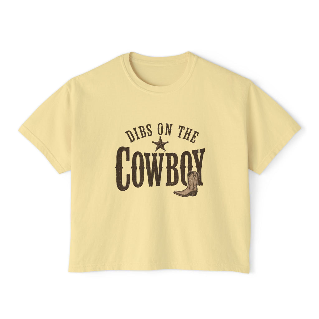 Dibs on the Cowboy Tee | Western boot graphic, star ranch style
