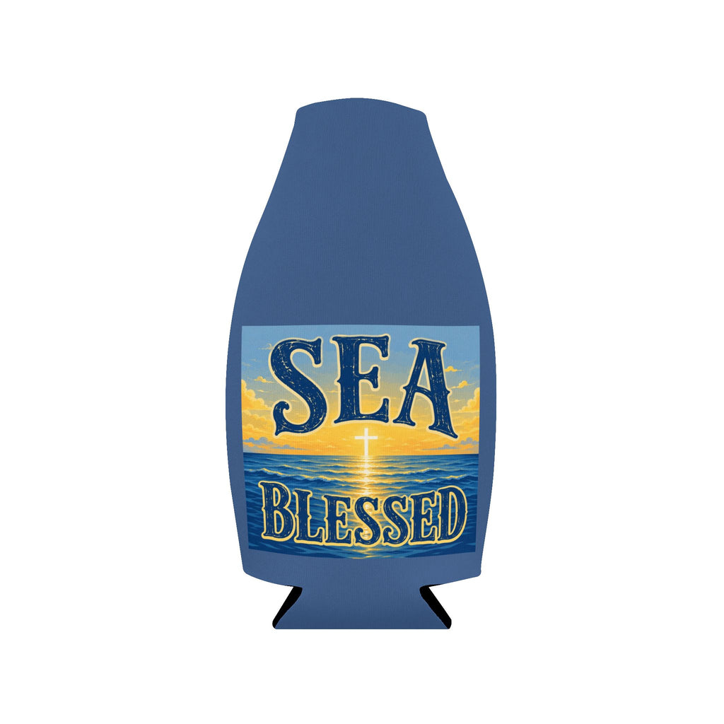 Sea Blessed Zip-Up Bottle Cooler Sleeve