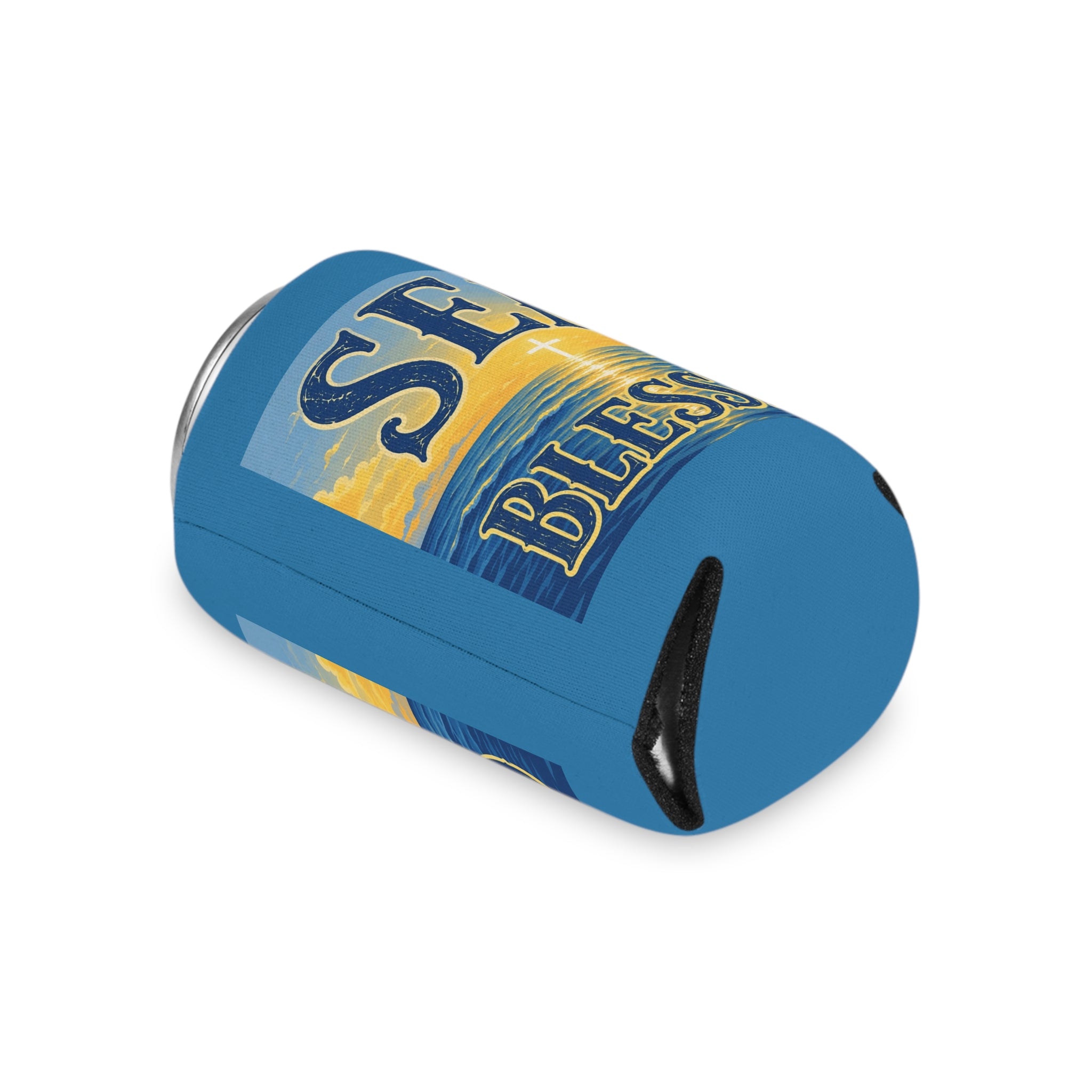 Sea Blessed Can Cooler — Coastal Faith Beverage Insulator