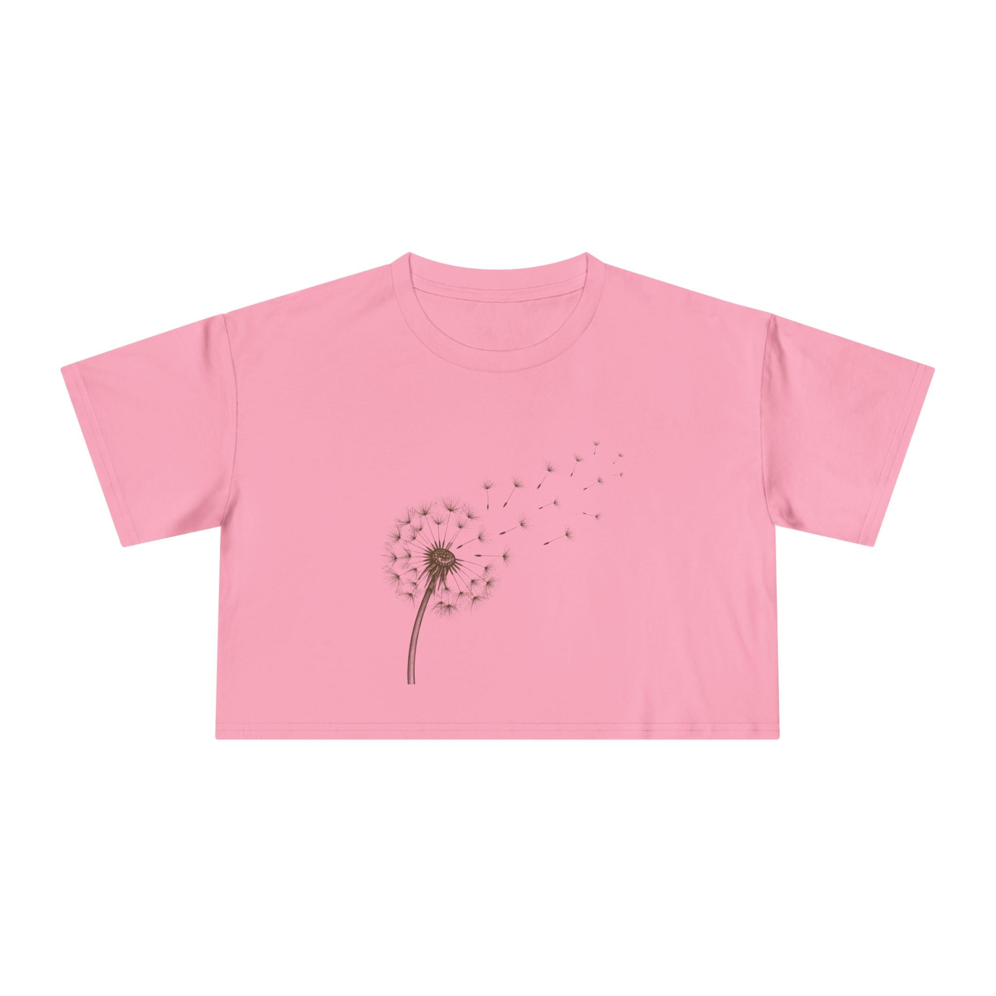 Dandelion Puff Crop Tee | Simple Botanical Illustration