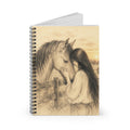 Horse & Girl Sketch Spiral Notebook,  Ruled Journal for Equestrian Lovers, Horse Lovers, Cowgirl Journal