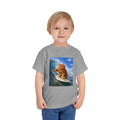 Surfing Ginger Cat Toddler Tee | Cute Surf Cat Graphic