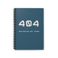 404 Motivation Not Found Spiral Notebook | Tech Humor Ruled Journal