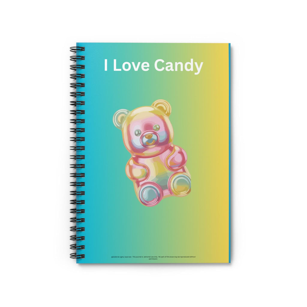 I Love Candy gummy bear design Spiral Notebook