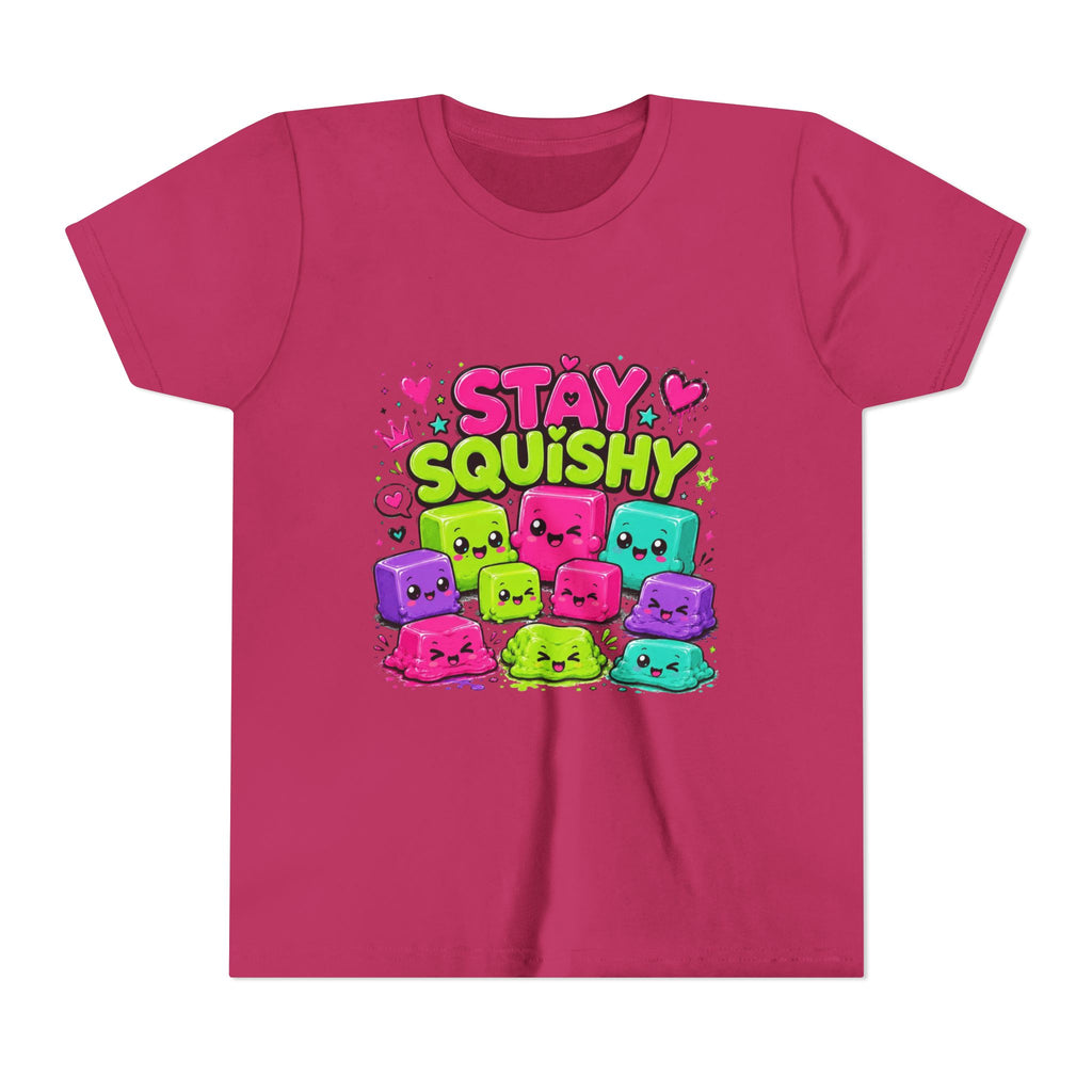 Stay Squishy Cute Youth Tee, Squishy Lovers Tee, Squishy Gift, Girl Birthday Gift, Colorful Kawaii Graphic