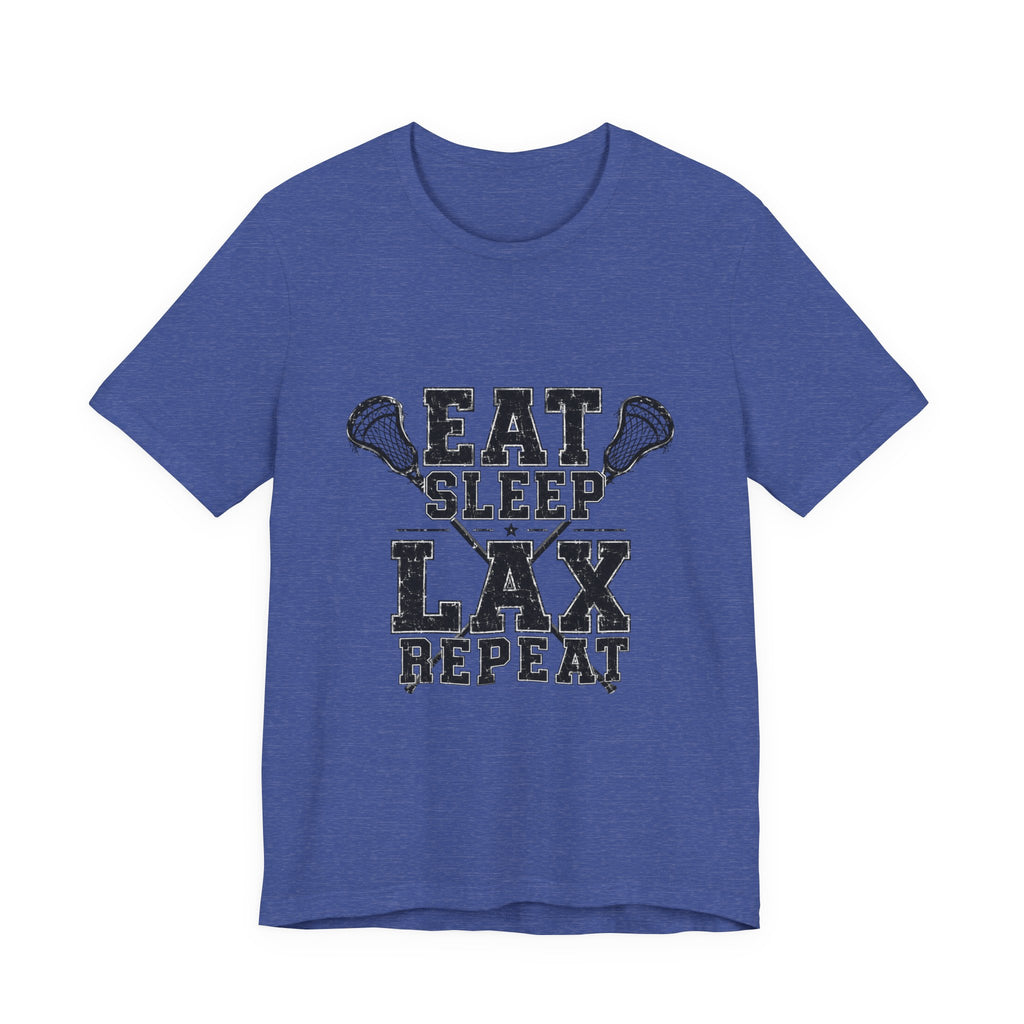 Eat Sleep LAX Repeat Lacrosse Tee, Lacrosse Shirt, Sports Tee, College Tee, High School Sports T-Shirt, Lacrosse Gift