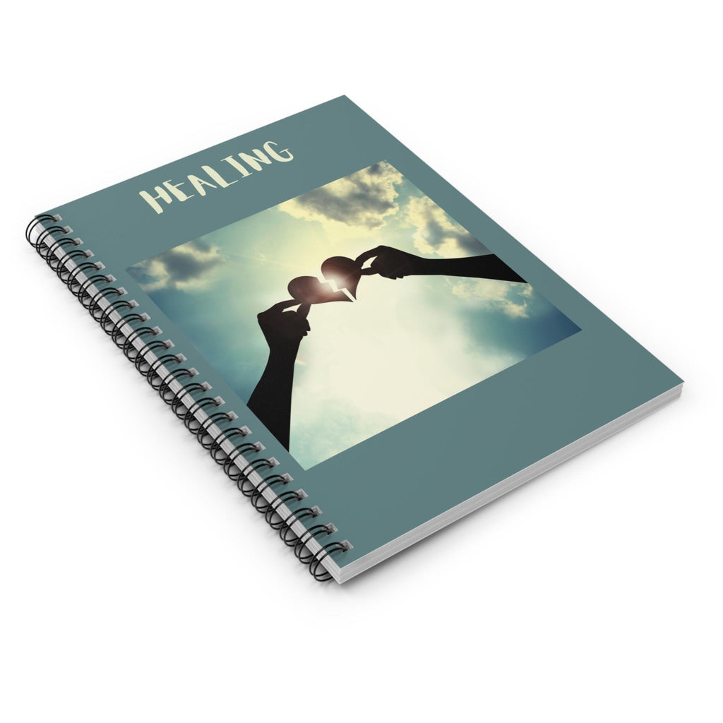 Healing photo heart hands Spiral Notebook | Ruled journal
