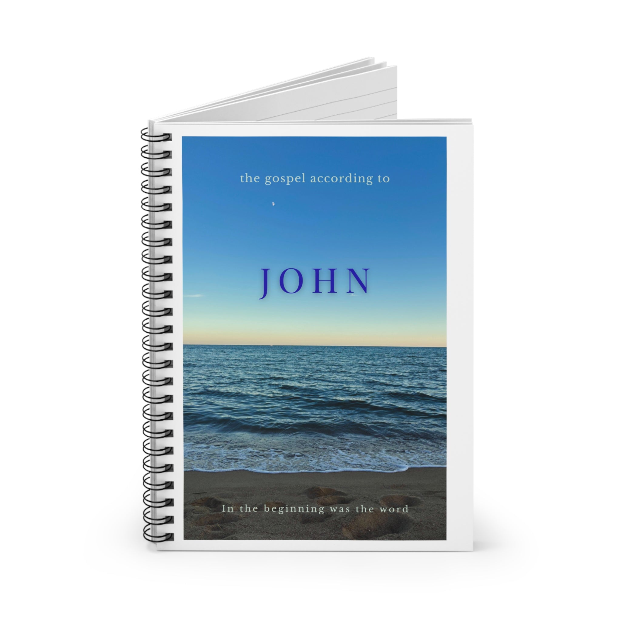 John Gospel Beach Cover Spiral Notebook | Ruled Journal