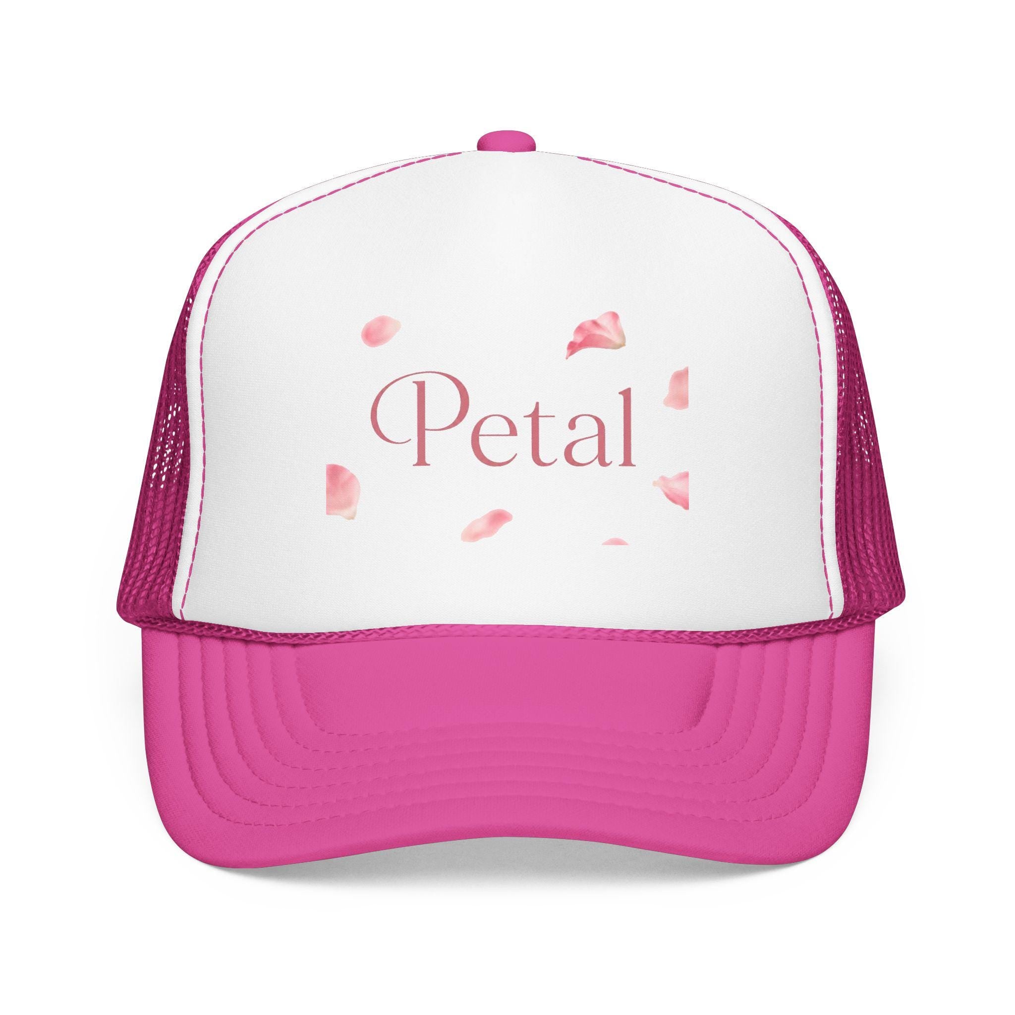 Petal | Hat, pink floral petals trucker cap, Petal Gift, Floral Hat