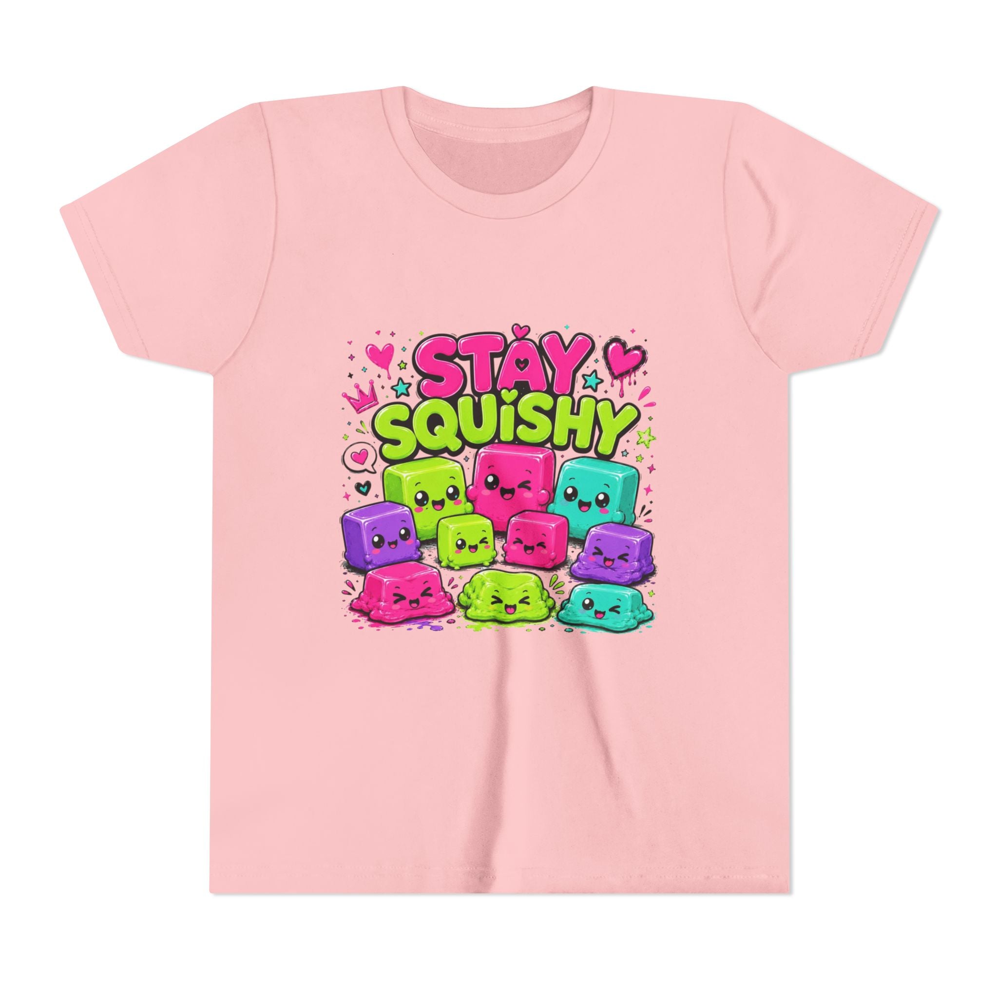 Stay Squishy Cute Youth Tee, Squishy Lovers Tee, Squishy Gift, Girl Birthday Gift, Colorful Kawaii Graphic