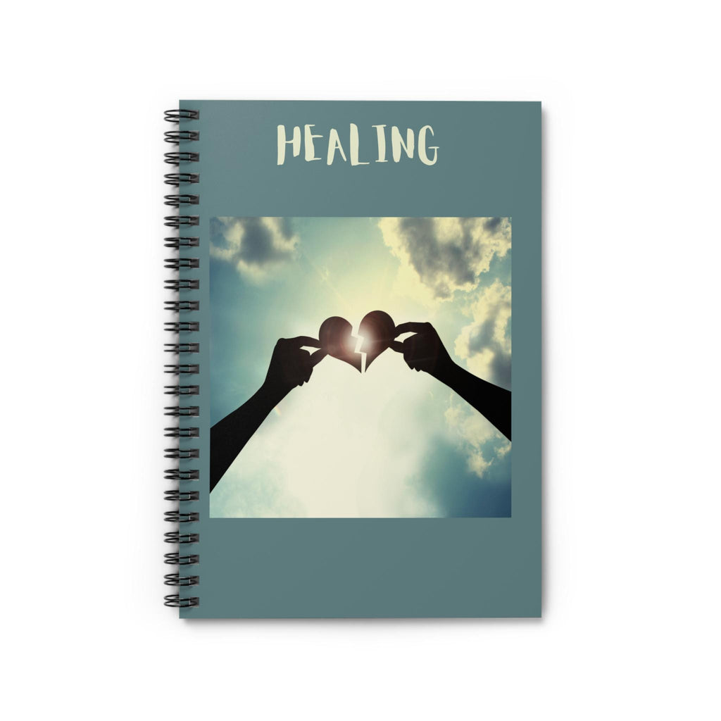 Healing photo heart hands Spiral Notebook | Ruled journal