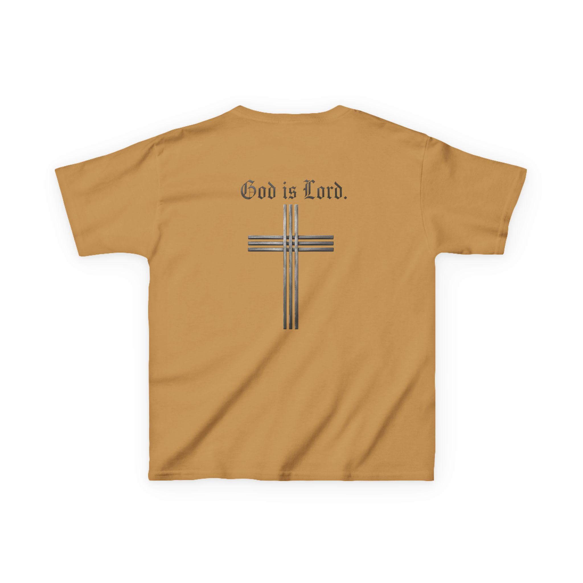 God Is Lord cross Kids Tee | Christian faith shirt, religious youth top, Christian Youth Gift