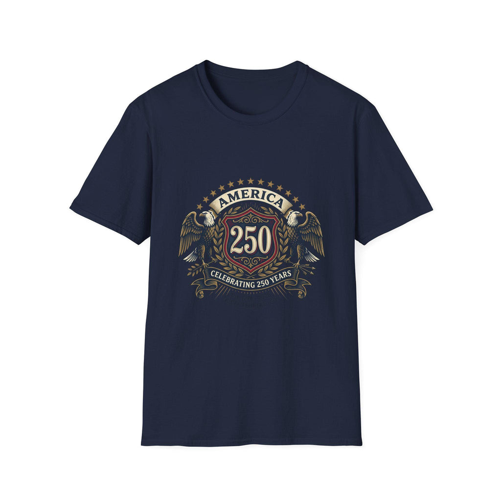 America 250 Crest T-Shirt | Bicentennial Celebration, Eagle Shield Design