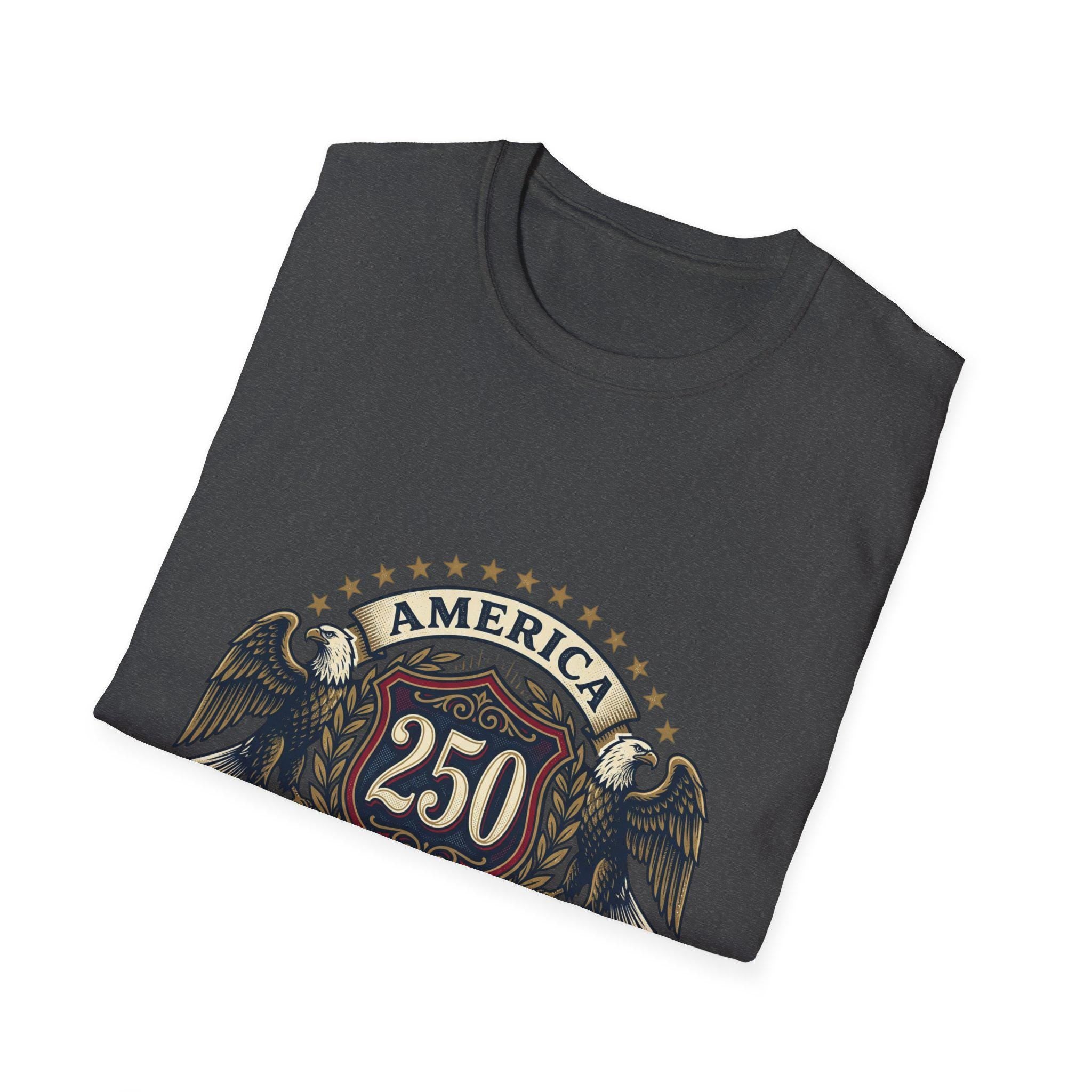 America 250 Crest T-Shirt | Bicentennial Celebration, Eagle Shield Design
