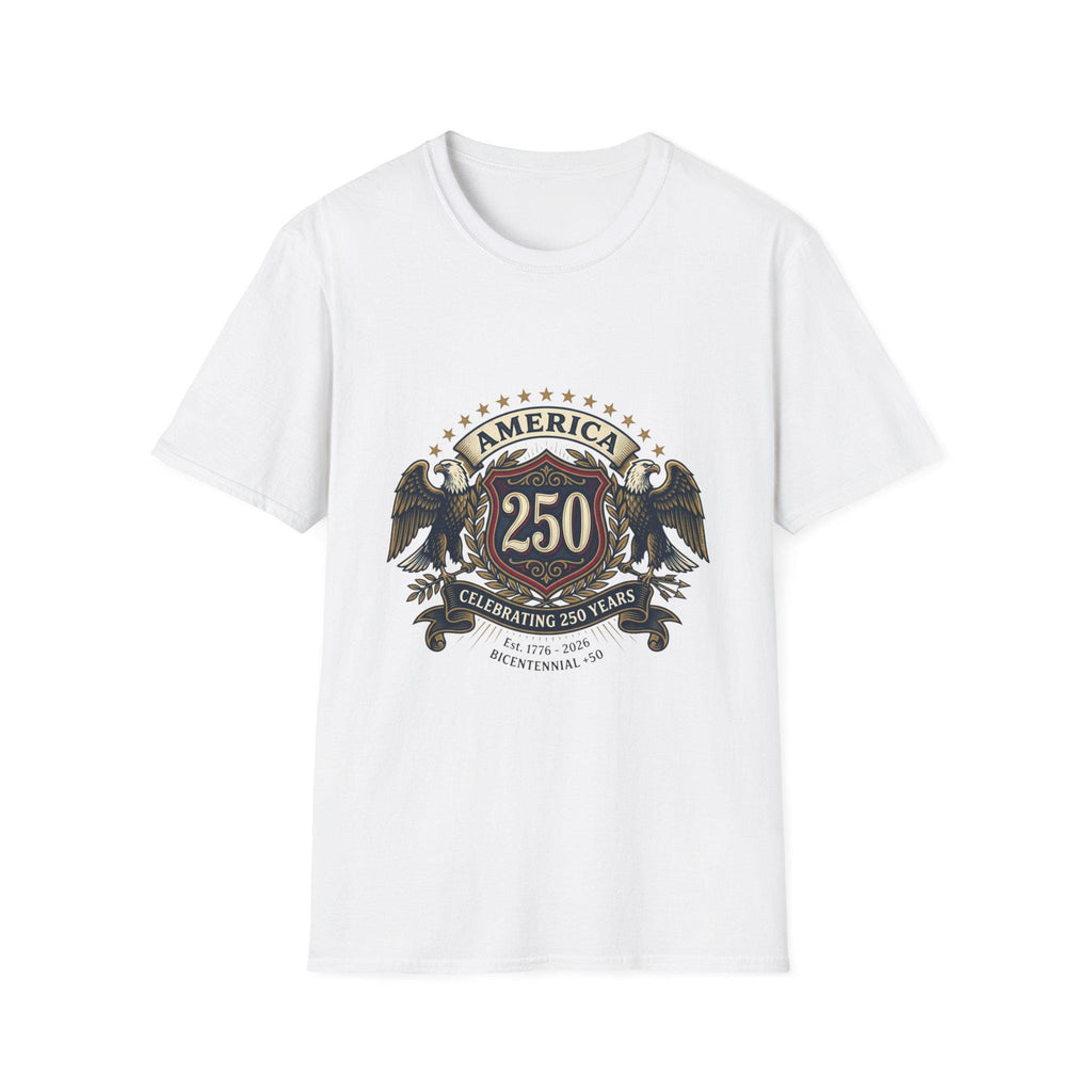 America 250 Crest T-Shirt | Bicentennial Celebration, Eagle Shield Design