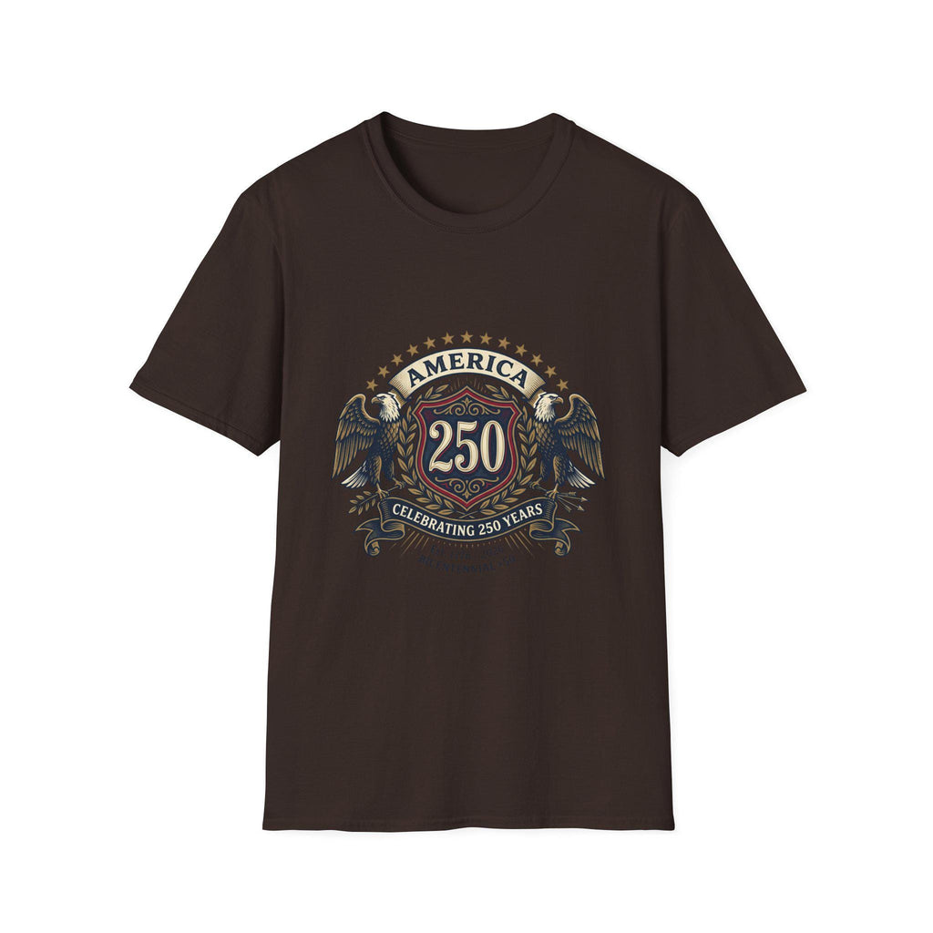 America 250 Crest T-Shirt | Bicentennial Celebration, Eagle Shield Design