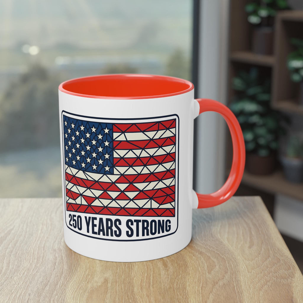 American Flag Geometric Patch Coffee Mug | 11oz