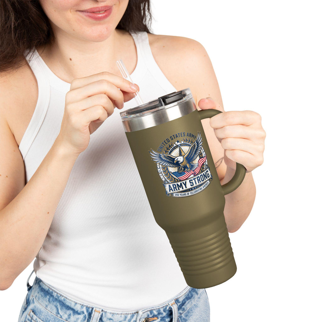 Army Strong Eagle emblem Travel Mug | 40oz Insulated Tumbler